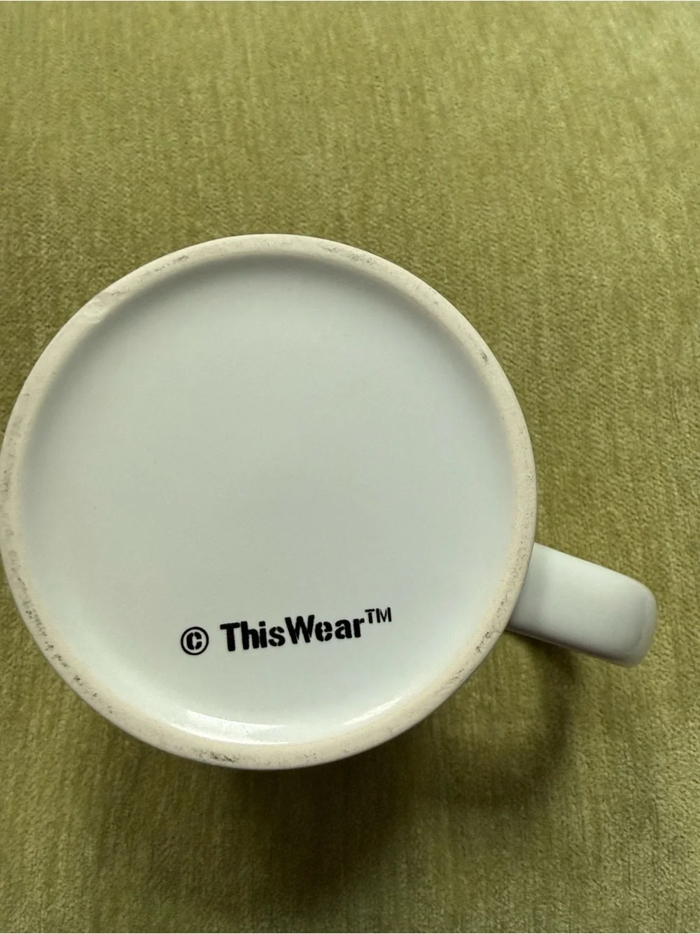 ThisWear “Fetch These” Mug; Cartoon Dog Giving the Finger.